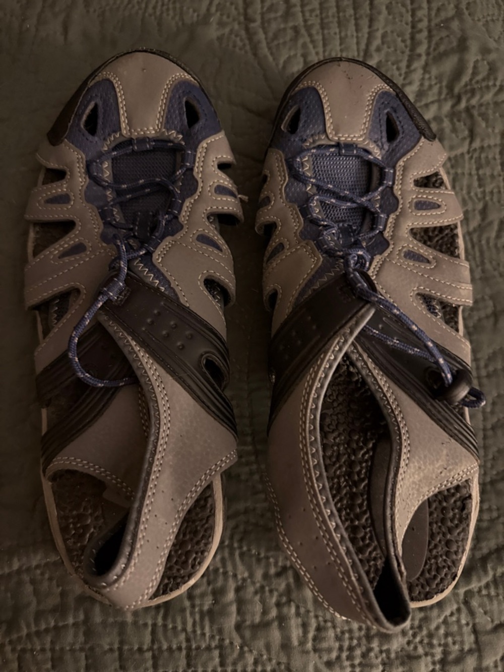 Ozark Trail Gray and Blue Men’s Outdoor Sandals